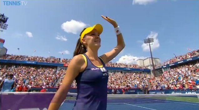 Iconic wave of thanks, Aga's trademark