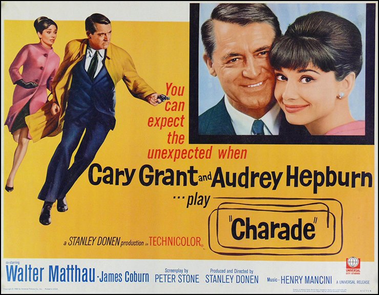 Charade starring Audrey Hepburn poster