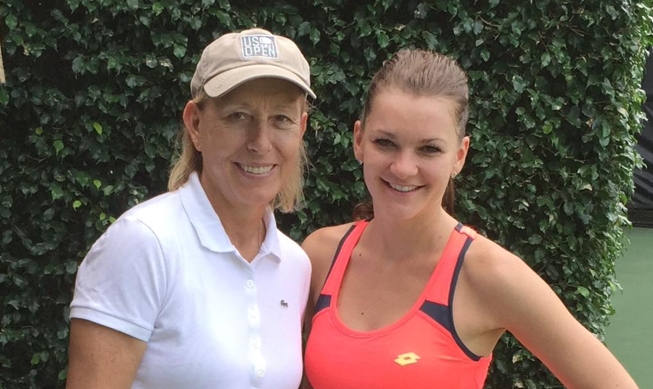 Aga with tennis legend Martina Navratilova
