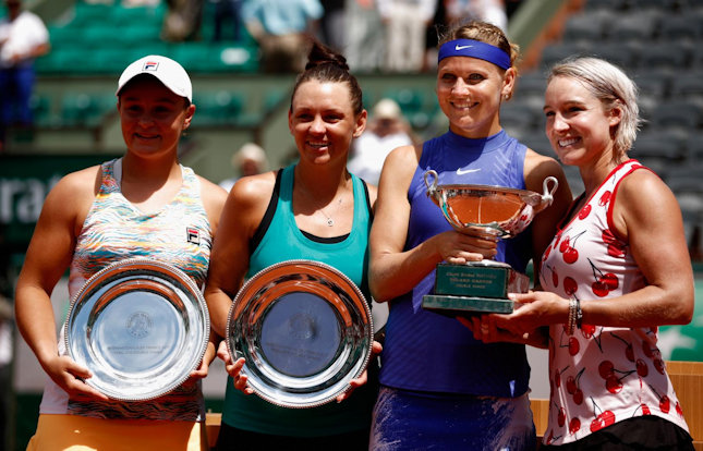 Safarova and Mattek-Sands French Open Ladies Doubles Champions 2017