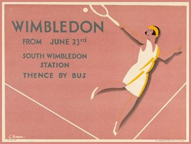 1930 Wimbledon Poster by Charles Burton