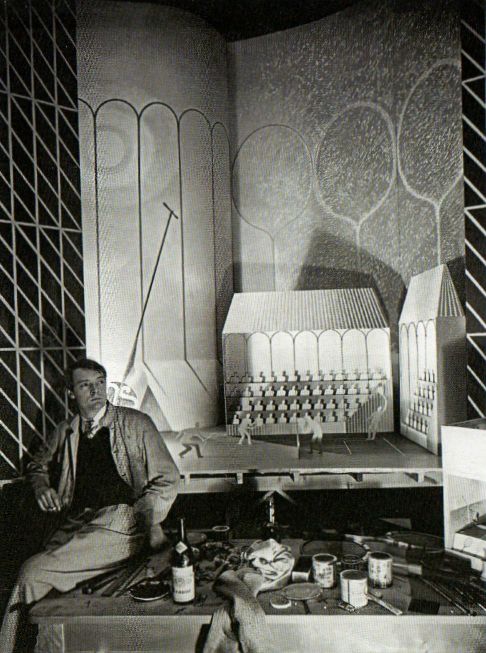 Ravilious with his design