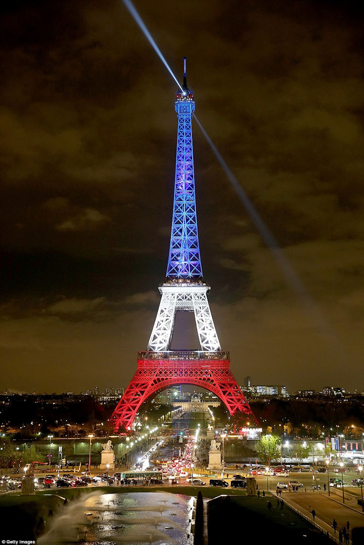 Eiffel Tower in tricolour