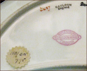 Caldon side plate provenance