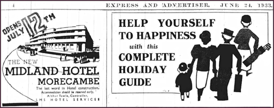 Burnley Espress advertising in 1933