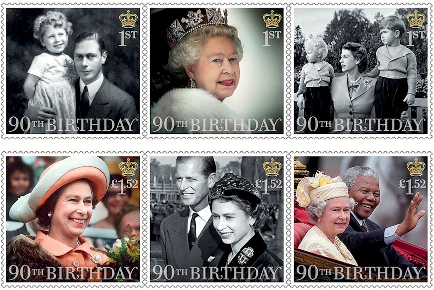 90th Birthday stamp set