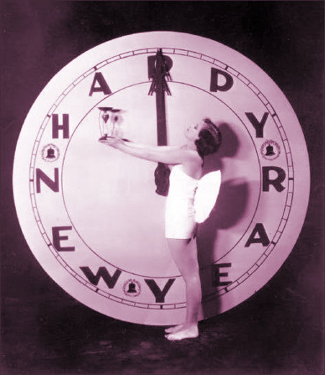 New Year Clock Art Deco Style
