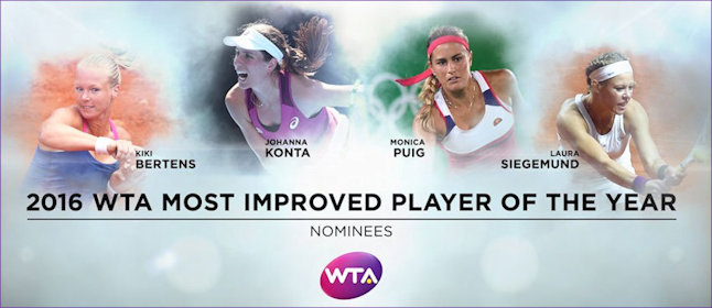 Konta nominated for most improved player