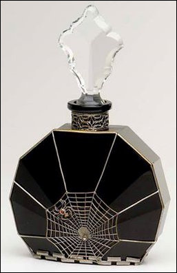 Spider Web Perfume Bottle Czech origins