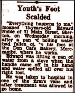 Report of a scalded foot in 1952