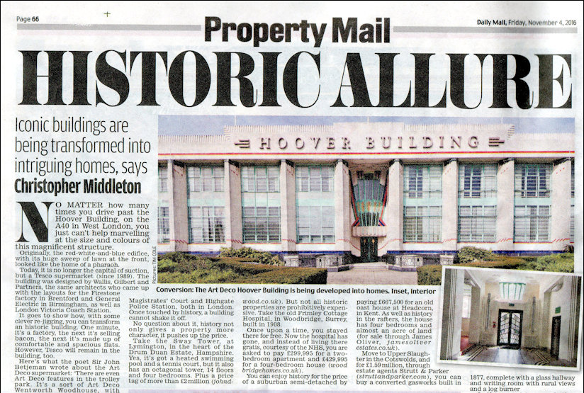 Hoover Building newspaper article