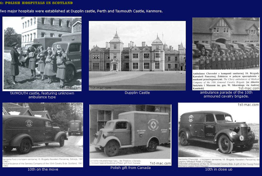 Compilation image of Polish Military hospitals in scotland