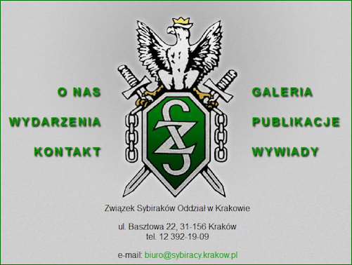 Wb page for the Krakow branch of the Sybiraki