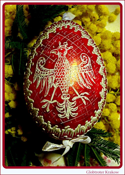 Patriotic Polis Easter Egg featuring crowned eagle