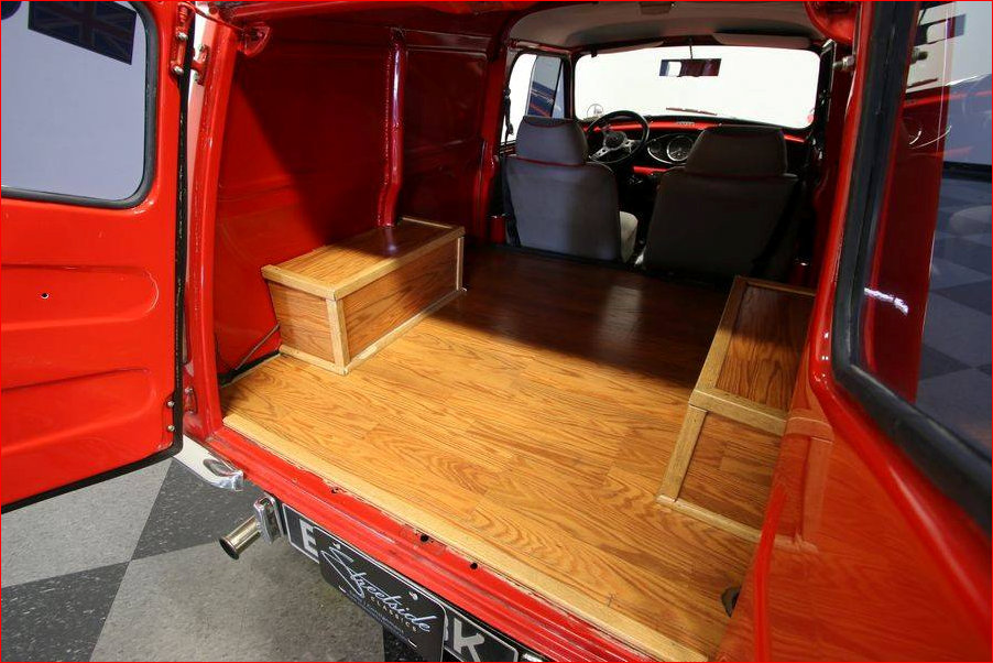 Royal Mail Mini Van interior of rear