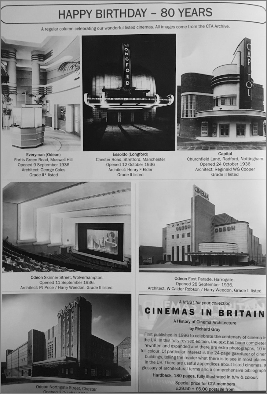 Cinemas celebrating 80th anniversaries in 2016