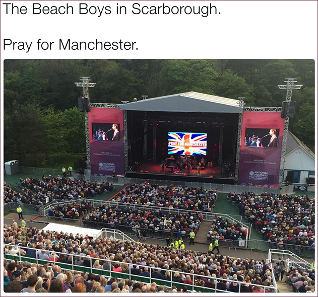 Rwitter image at Beach Boys Concert in Scarborough