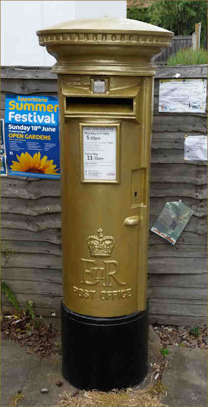 Golden Olympic Postbox