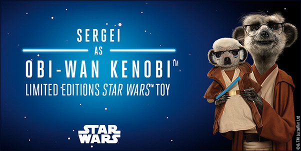 Sergei with toy of himself as Obi Wan Kenobi
