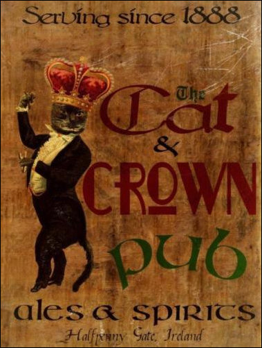 Cat & Crown Pub Sign