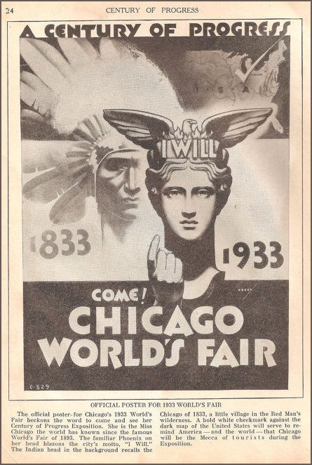 Poster for the 1933 Exposition in Chicago featuring NAI