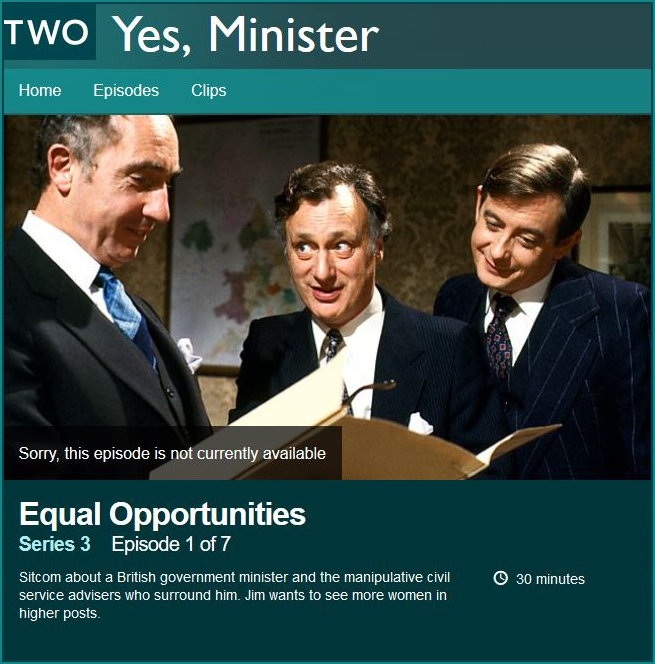 Yes Minister Equal Opportunities