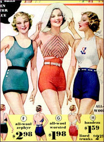 1930s wool swimsuits