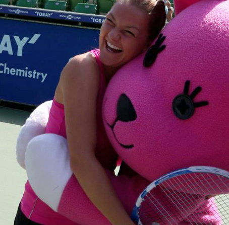 Aga and Giant Pink Toy