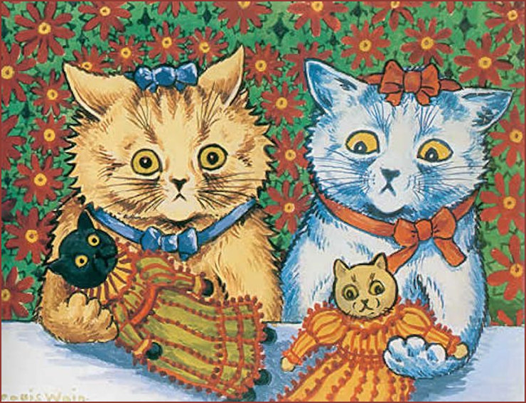 Cats and Cat Dolls by Louis Wain