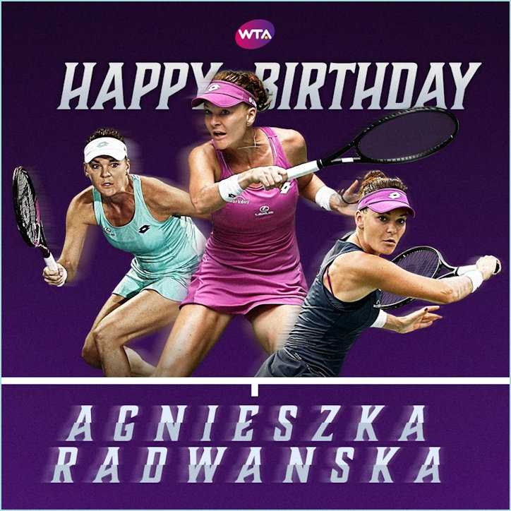 WTA tribute to Aga on her 29th birthday
