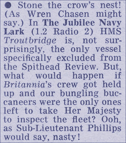 The Navy Lark Silver Jubilee Special as broadcast 16th July 1977 Resume