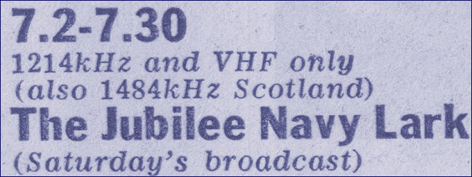 The Navy Lark Silver Jubilee Special as broadcast 16th July 1977
