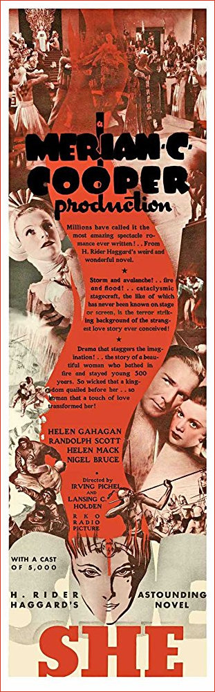 Long poster of 1935 She boasting a cast of 5000
