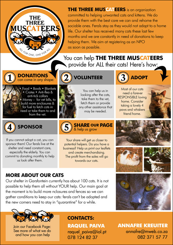 The Three Muscateers Charity Flyer
