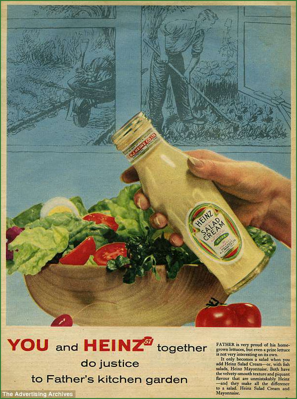 Advert for Heinz Salad Cream circa 1950s or 1960s