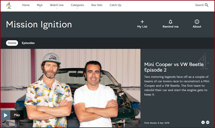 Mission Ignition new Channel 4 Motoring Show featuring the Classic Mini