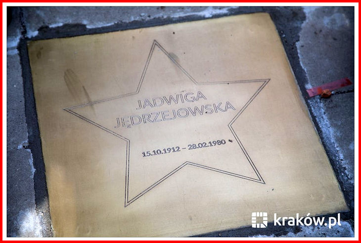 Plaque dedicated to the memory of Jadwiga Jedrzejowska