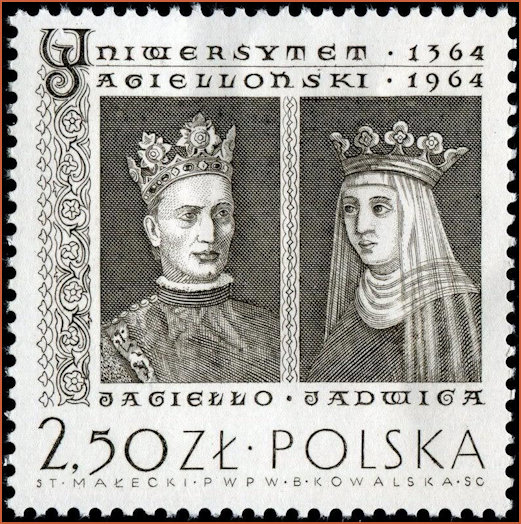 Postage Stamp of Jadwiga and Jagiello