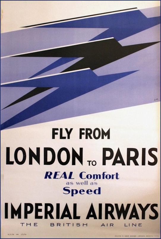 Modernist style Iperial Airways Poster 1932 