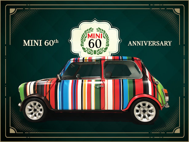 Mini 60 design using stripey car