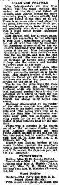 Wimbedon Semi-Finals Report 1937