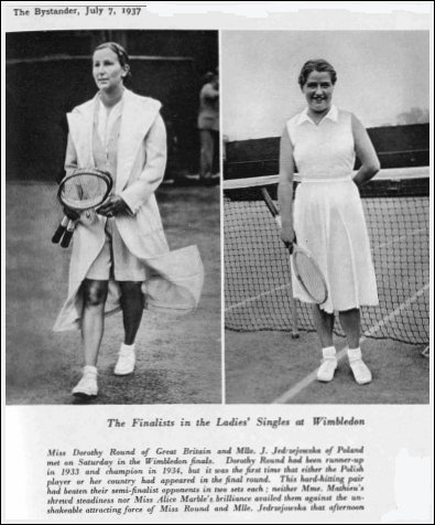 Miss D Round and Miss J Jedrzejowska Wimbledon 1937 finalists