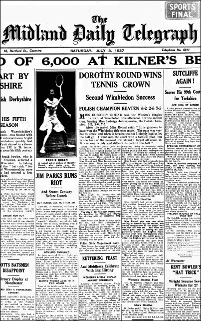Newspaper Review of the 1937 Wimbledon Final