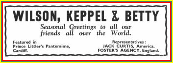 New Year wishes from Wilson, Kepple and Betty on January 1936