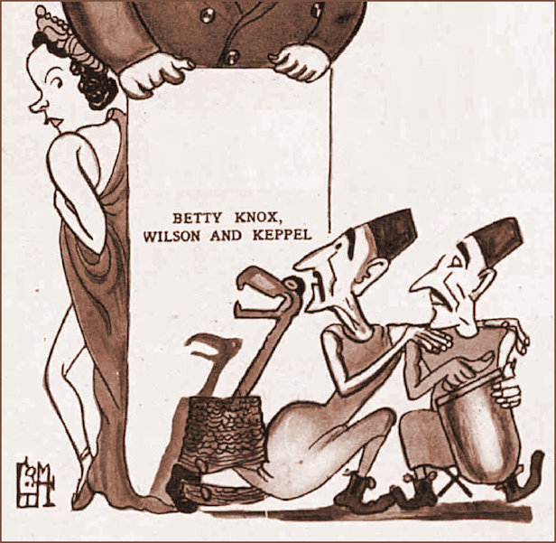 WKB featured as a cartoon in the 1937 edition of The Tatler