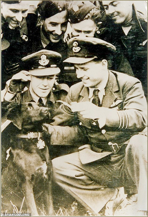 Wing Commander Guy Gibson VC (right), Dambusters hero with his devoted dog 'N****r'. The black labrador was kiiled by a hit-and-run driver just hours before Gibson led the RAF's crack 617 squadron to drop 'bouncing bombs' on German dams in May 1943