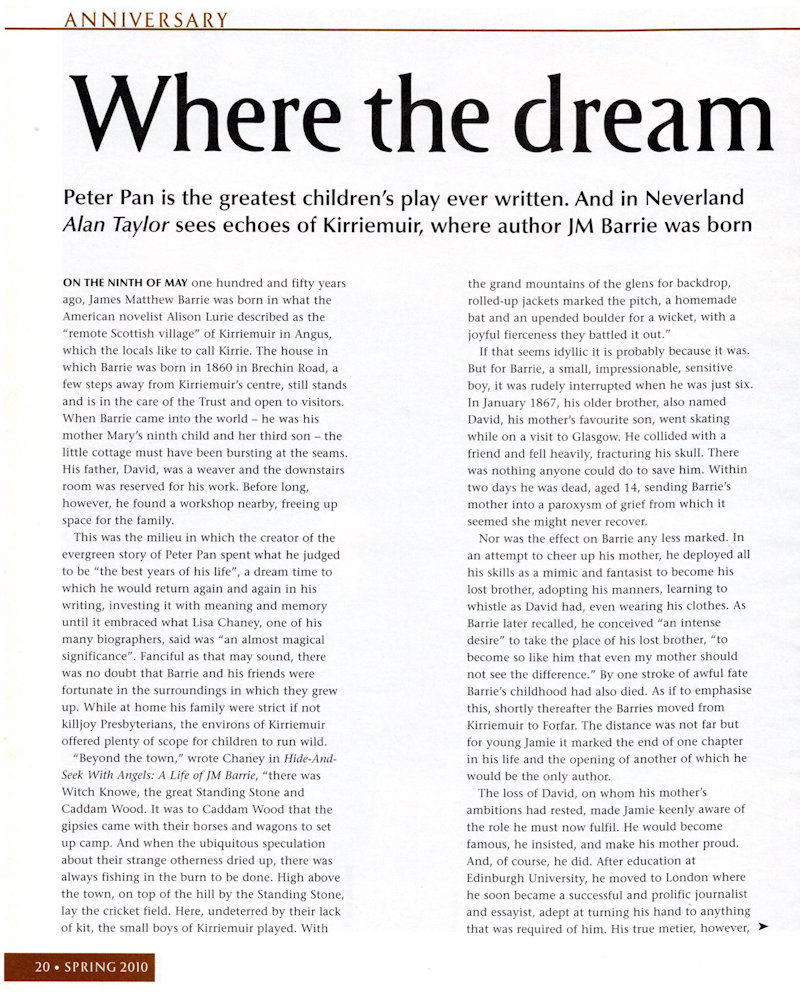 Article entitled Where the Dream came alive