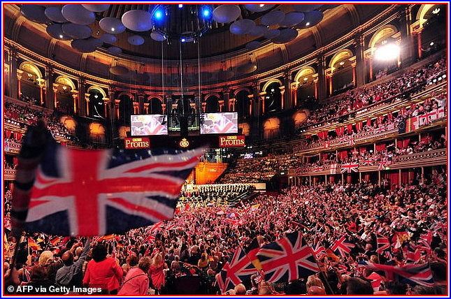 Flag waving at the Royal Albert Hall