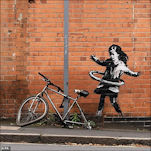 Banksy Hoola-Hoop Girl for Nottingham