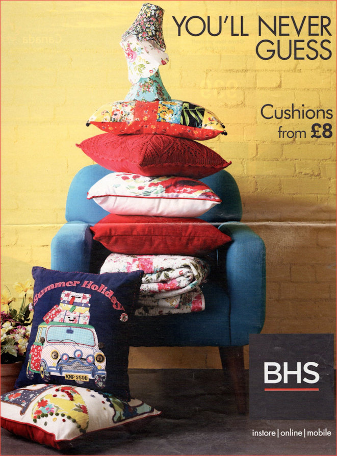 BHS Advert for Cushions 2013